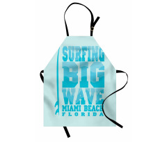 Surfing Big Wave Miami Apron