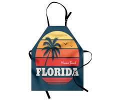 Abstract Miami Sunset Apron