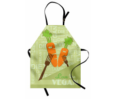 Smiling Carrot Love Vegan Apron