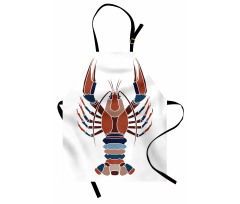 Abstract Crayfish Print Apron