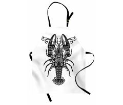 Curvy Ornament Lobster Apron