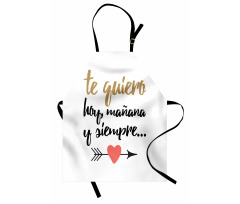 Te Quiero Love Words Apron