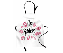 Te Quiero Rose Flower Apron