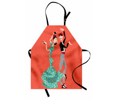 Flamenco Dancers Couple Apron