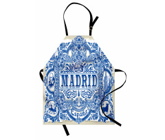 Madrid Calligraphy Tile Apron