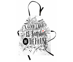 Vintage Calligraphy Laugh Apron