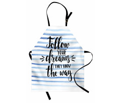 Calligraphy on Stripe Apron