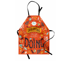 Motivational Slogan Leaf Apron