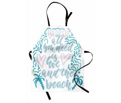 Wavy Lines Nautical Love Apron