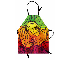 Colorful Tangled Lines Apron