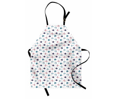 Doodle Fish and Waves Apron