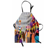 People in Festival Apron