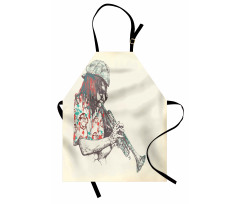 Hand Drawn Player Apron