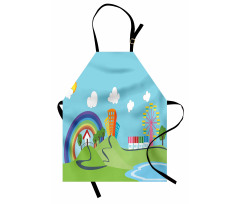 Cartoon Village Apron