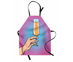 Pop Art Comic Champagne Apron