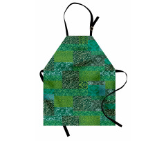 Curly Ornaments in Squares Apron