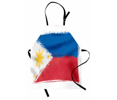 Bayrak Mutfak Önlüğü Beyaz Arka Plan Üzerinde Filipinler Bayrağı