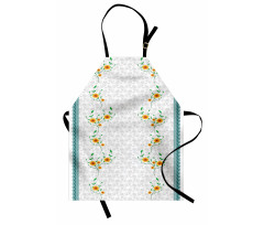 Spring Flowers on Curls Apron