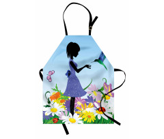 Lawn Blossomed Flowers Apron