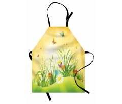 Colorful Meadow Scenery Apron