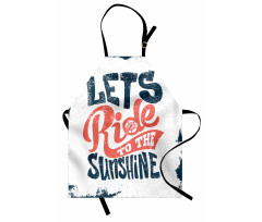 Lets Ride Words Apron