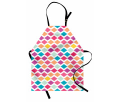 Rhombus Shapes Mosaic Apron