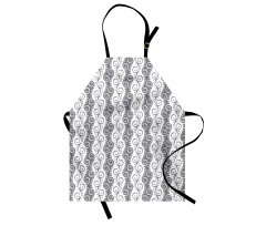 Vertical Stripes Swirls Apron