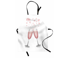 Glasses with Blush Drink Apron