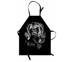 Sketch Art Retriever Puppy Apron