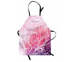 Boho Intricate Floral Design Apron