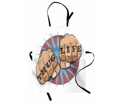 Punching Fists Comic Book Apron