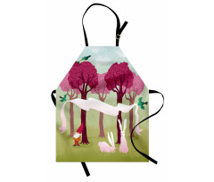 Forest with Pink Trees Apron