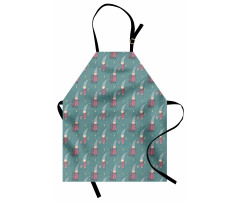 Kid with Cat Nighttime Sky Apron