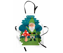 Elf with Mushroom in Forest Apron