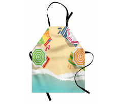 Sandy Beach Umbrellas Apron