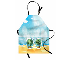 Sunglasses Reflection Tree Apron