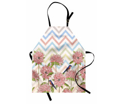 Zigzags Flowers and Birds Apron