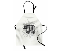 Woodland Bear Be Wild Phrase Apron