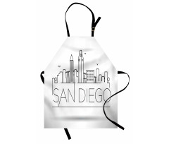 Typographic City Skyline Apron