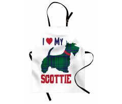 I Heart My Scottie Text Apron