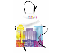 Colorful Urban City Sky Apron