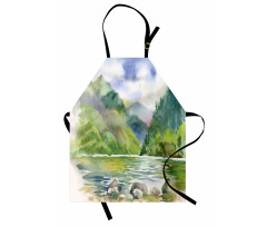 Summer River with Trees Apron