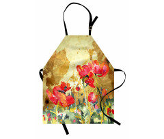 Poppy Blossoms Countryside Apron