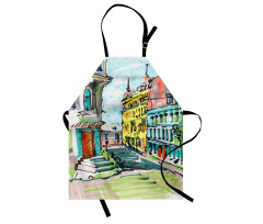 Watercolor Sketch City Apron