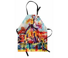 Abstract Country Village Apron