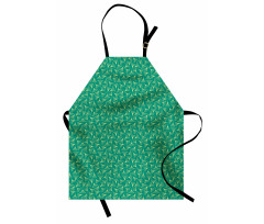 Biloba Leaves on Teal Shade Apron