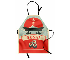 Torii Gate Sushi Mountains Apron