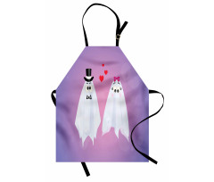 Funny Bride and Groom Couple Apron