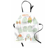 Funny Scary Characters Apron