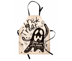 Halloween Trick Treat Grunge Apron